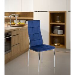 Scaun Mebel Elite Molly Velvet (Dark Blue/Silver)