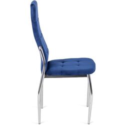 Scaun Mebel Elite Molly Velvet (Dark Blue/Silver) Thumb