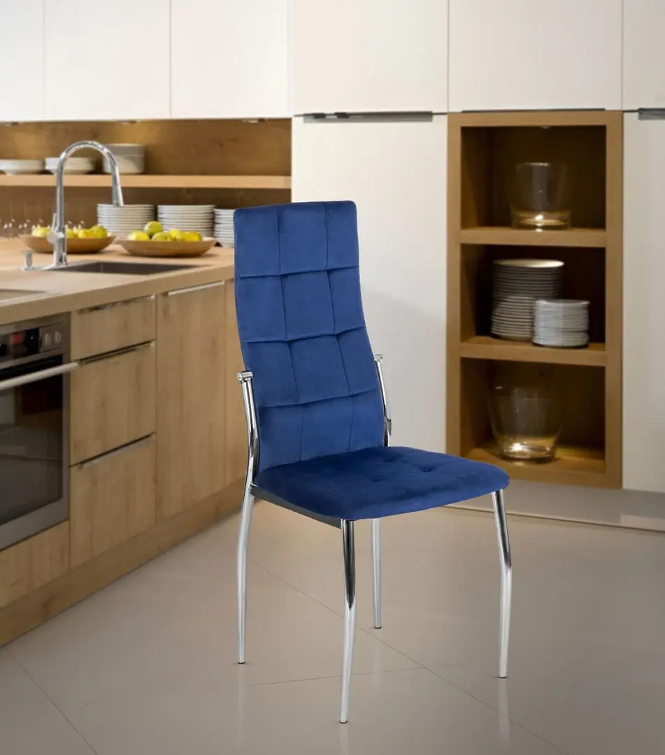 Scaun Mebel Elite Molly Velvet (Dark Blue/Silver)