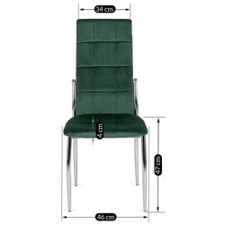 Scaun Mebel Elite Molly Velvet (Green/Silver) Thumb