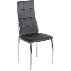 Scaun Mebel Elite Molly Velvet (Grey/Silver) Thumb