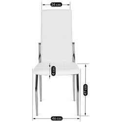 Стул Mebel Elite Molly (White/Silver) Thumb