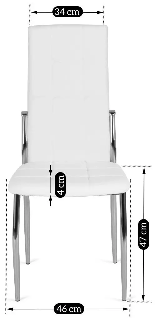 Стул Mebel Elite Molly (White/Silver) - 2