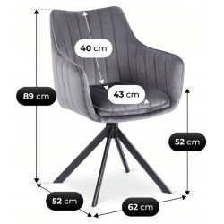 Стул Mebel Elite Mumbai 2 (Grey/Black) Thumb