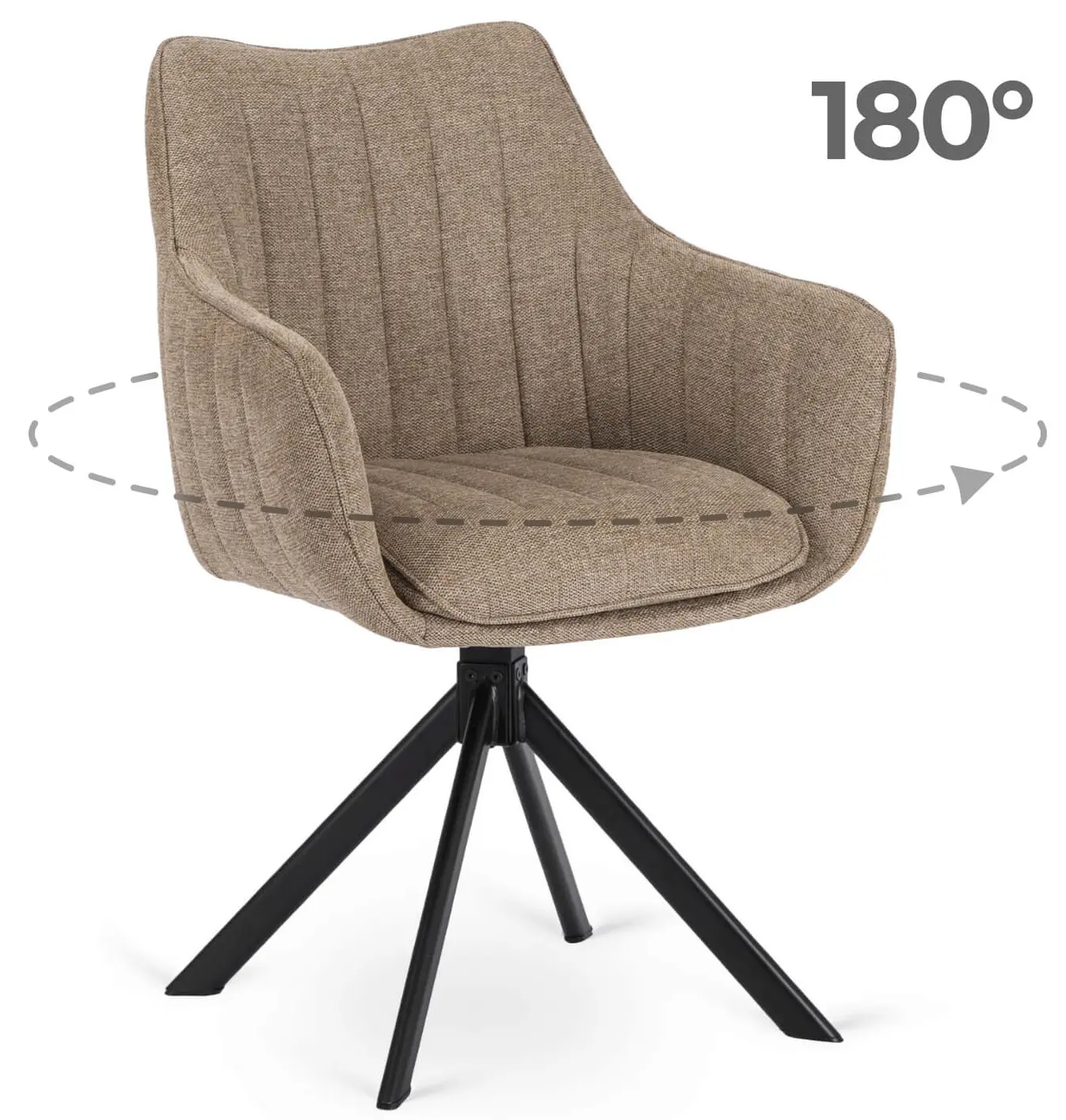 Стул Mebel Elite Mumbai (Beige/Black) - 2