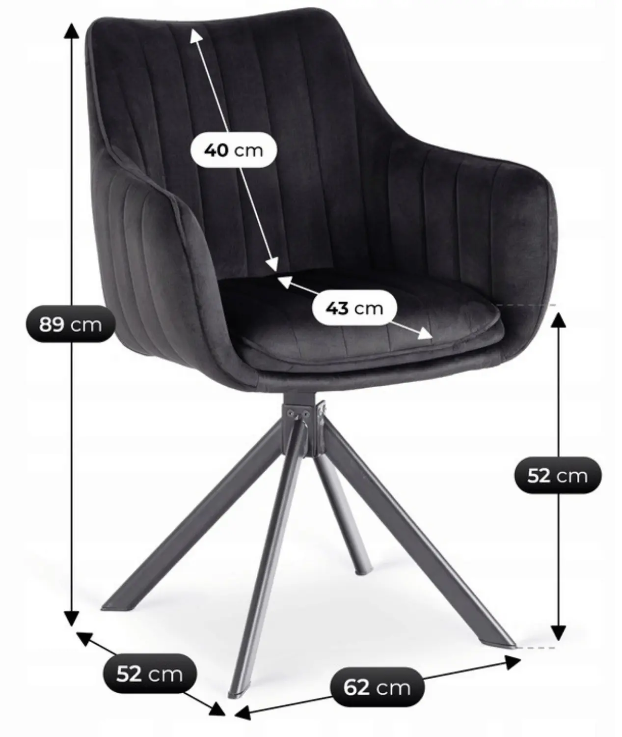 Стул Mebel Elite Mumbai (Black) - 7