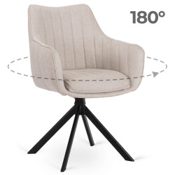 Стул Mebel Elite Mumbai (Cream/Black) Thumb