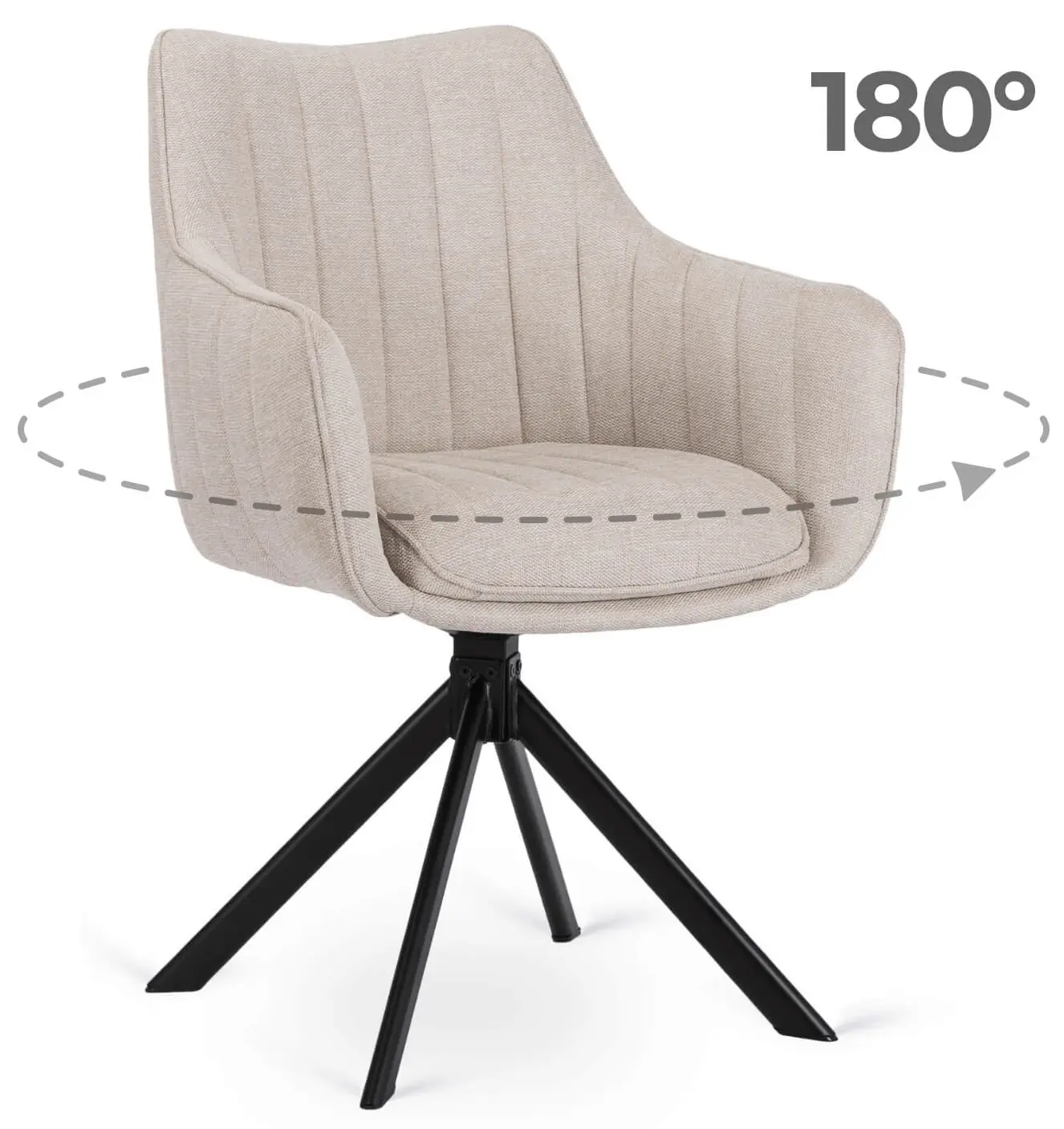 Стул Mebel Elite Mumbai (Cream/Black) - 2