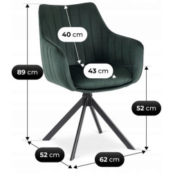Scaun Mebel Elite Mumbai (Green/Black) Thumb