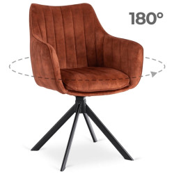 Scaun Mebel Elite Mumbai (Terracotta/Black) Thumb