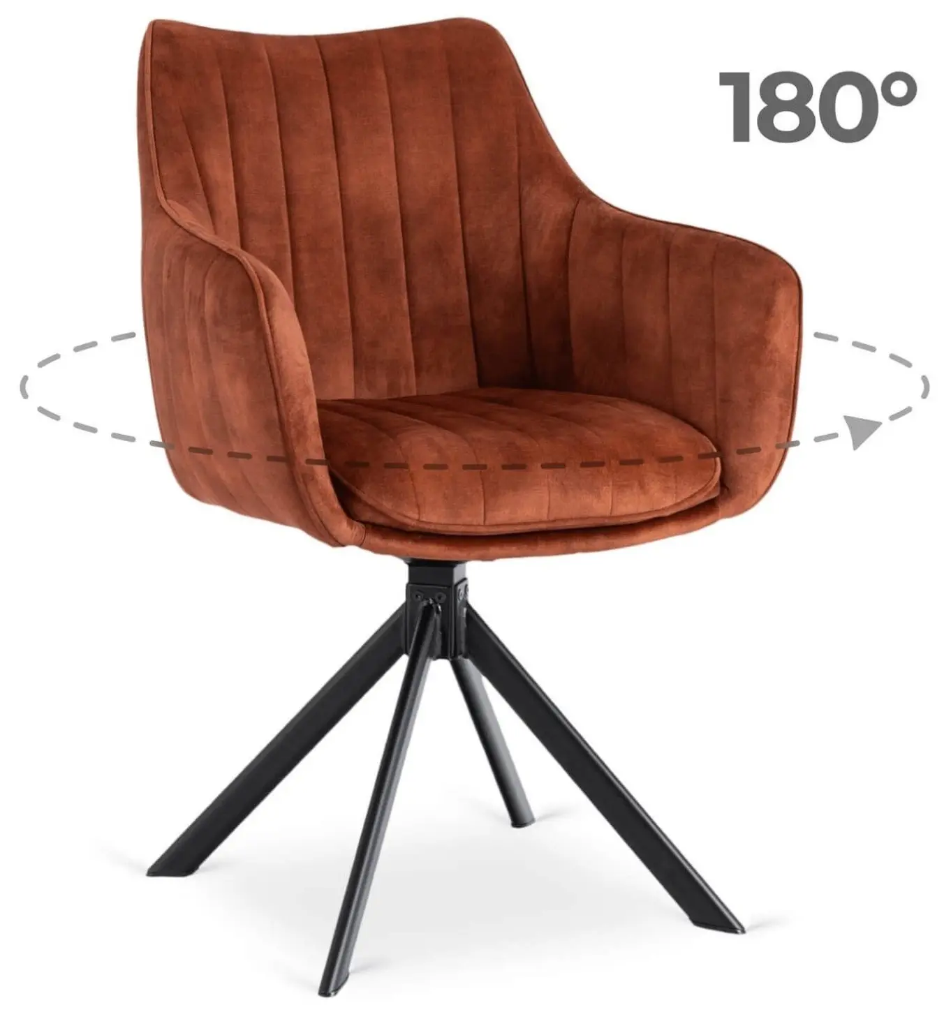 Scaun Mebel Elite Mumbai (Terracotta/Black) - 2