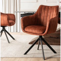 Scaun Mebel Elite Mumbai (Terracotta/Black) Thumb