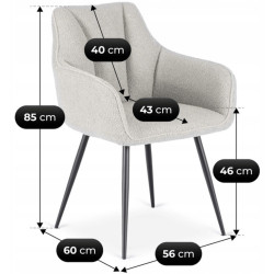 Scaun Mebel Elite Nawara (Grey/Black) Thumb