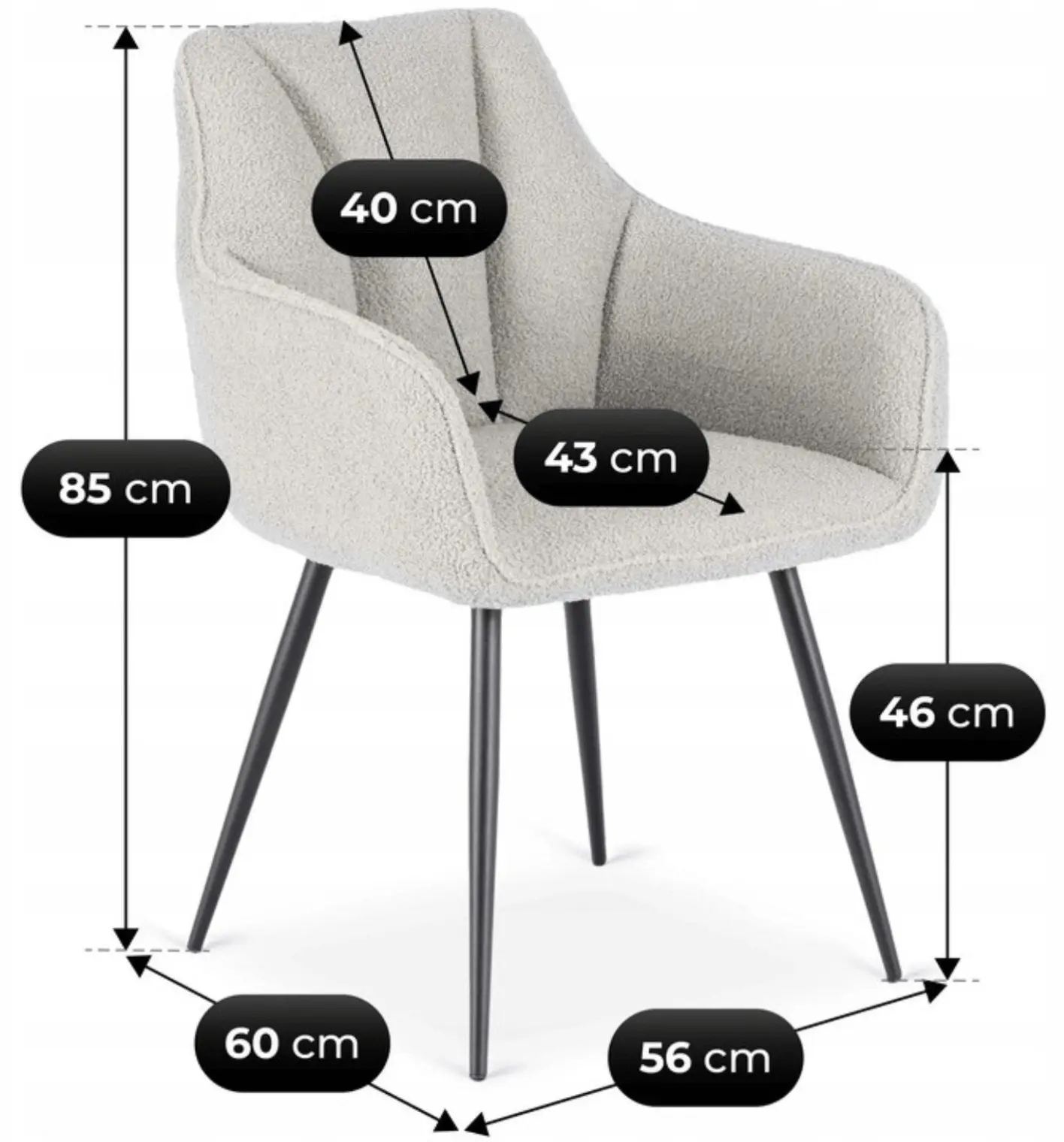 Scaun Mebel Elite Nawara (Grey/Black)