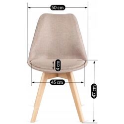 Scaun Mebel Elite Nevel (Beige/Oak) Thumb