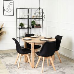 Стул Mebel Elite Nevel (Black/Oak) Thumb