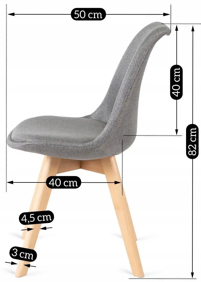 Scaun Mebel Elite Nevel (Grey/Oak)