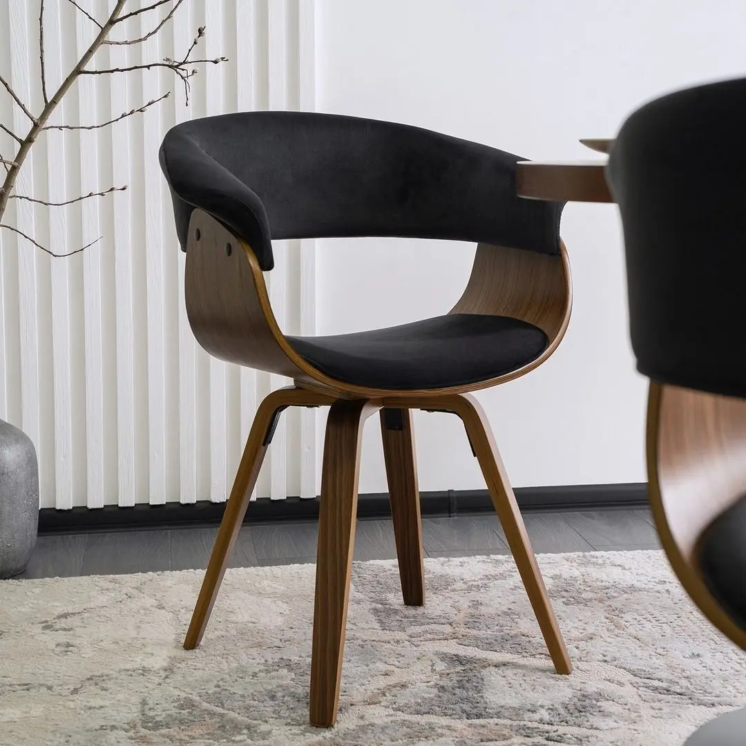 Scaun Mebel Elite Ohio 2 (Black/Walnut)