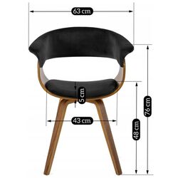 Scaun Mebel Elite Ohio 2 (Black/Walnut) Thumb