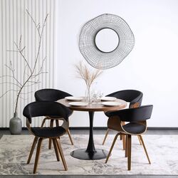 Scaun Mebel Elite Ohio 2 (Black/Walnut) Thumb