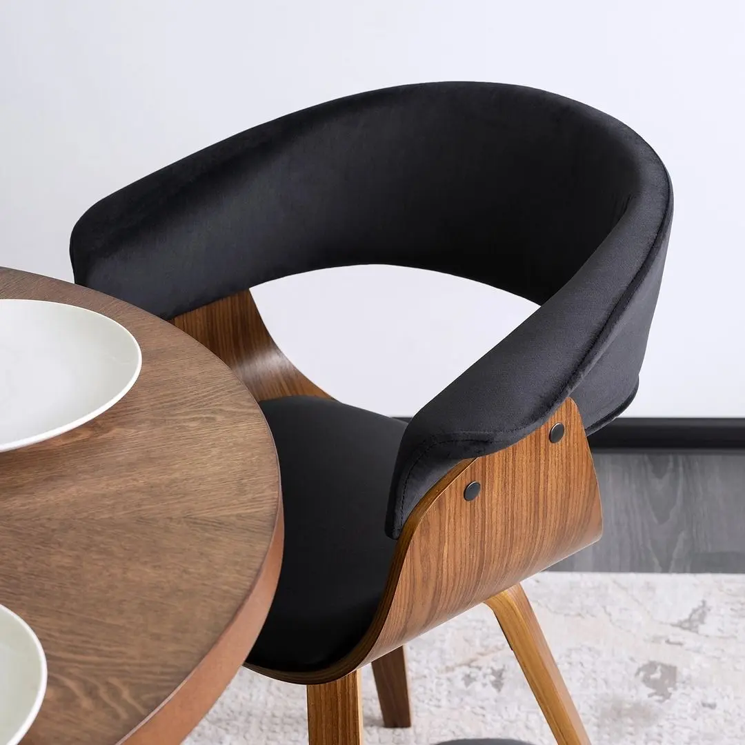 Scaun Mebel Elite Ohio 2 (Black/Walnut)