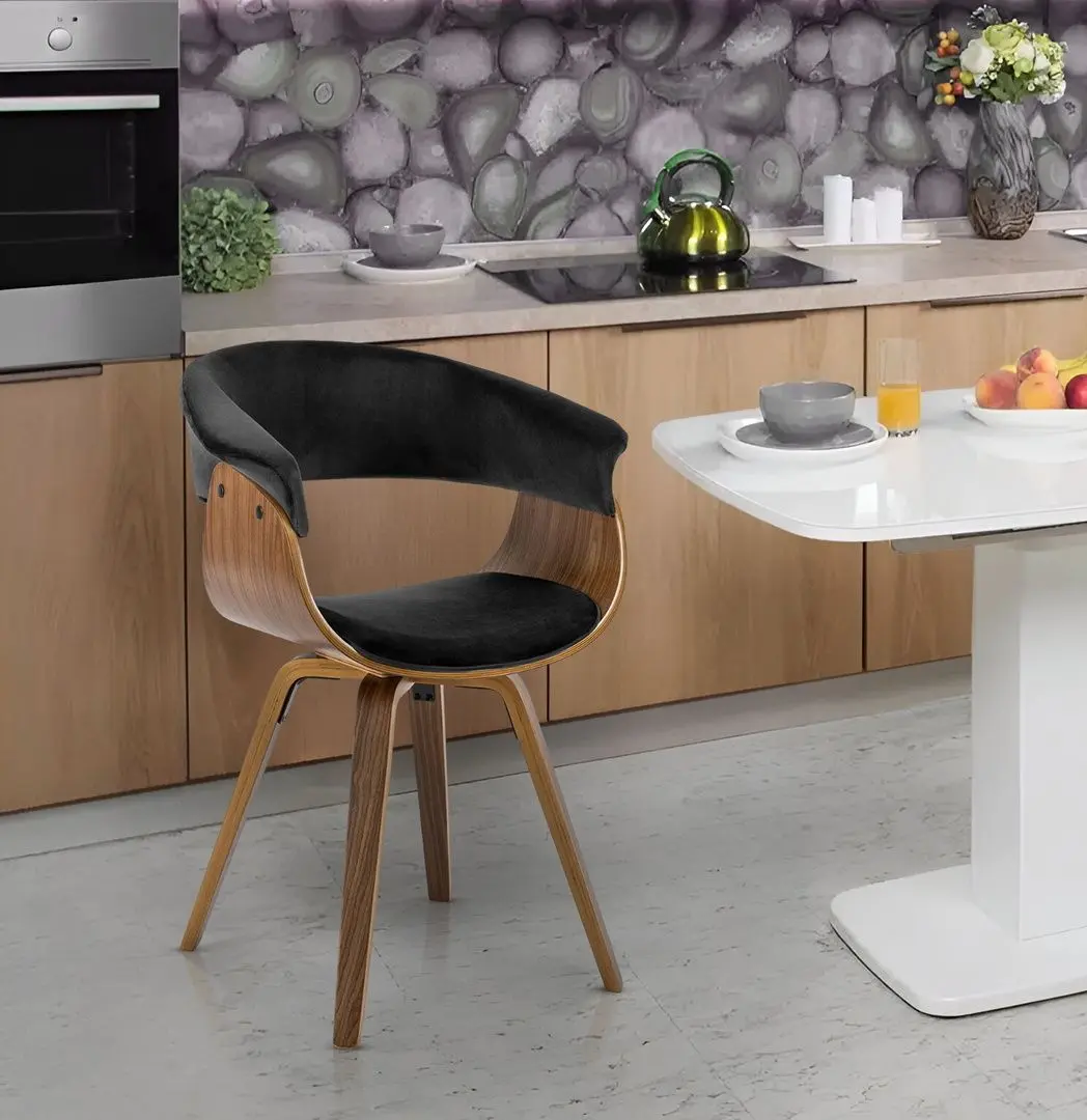 Scaun Mebel Elite Ohio 2 (Black/Walnut)