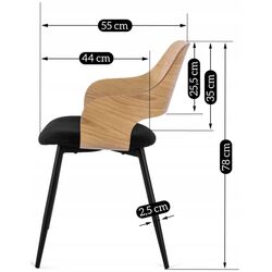 Scaun Mebel Elite Orbi (Craft Oak Golden/Black) Thumb