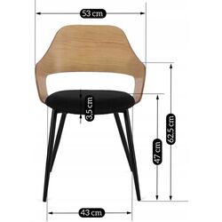 Scaun Mebel Elite Orbi (Craft Oak Golden/Black) Thumb