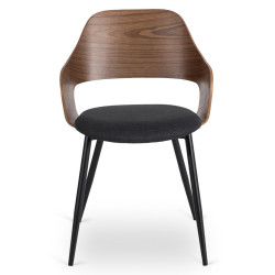 Scaun Mebel Elite Orbi (Walnut/Black) Thumb