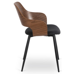 Scaun Mebel Elite Orbi (Walnut/Black) Thumb