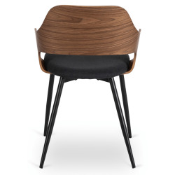 Scaun Mebel Elite Orbi (Walnut/Black) Thumb