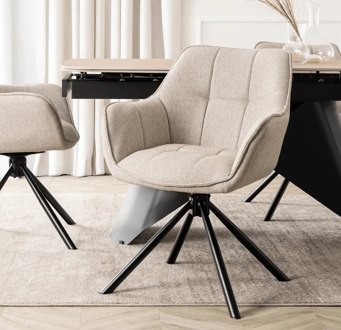 Scaun Mebel Elite Peony 2 (Beige/Black)