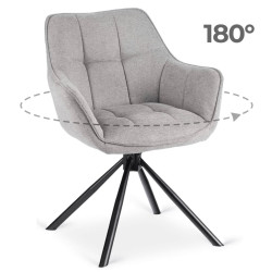 Scaun Mebel Elite Peony 2 (Grey/Black) Thumb