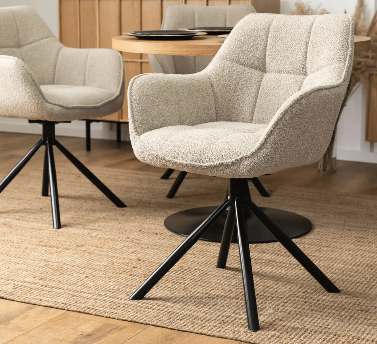 Стул Mebel Elite Peony (Beige/Black)