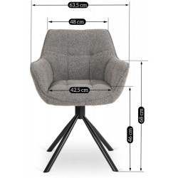 Стул Mebel Elite Peony (Grey/Black) Thumb