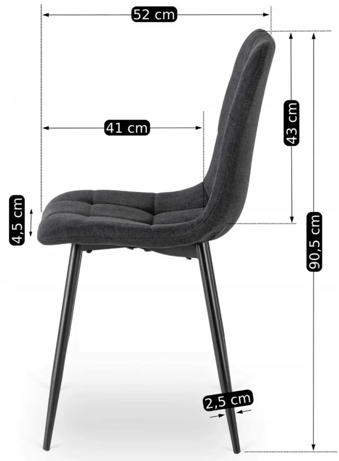 Стул Mebel Elite Peru 2 (Black) - 8