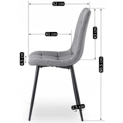 Scaun Mebel Elite Peru 2 (Grey/Black) Thumb