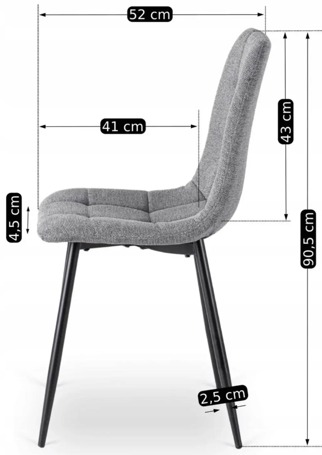 Scaun Mebel Elite Peru 2 (Grey/Black)