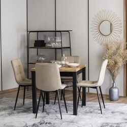 Scaun Mebel Elite Peru (Beige/Black) Thumb