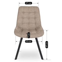 Стул Mebel Elite Rick 2 (Beige/Black) Thumb