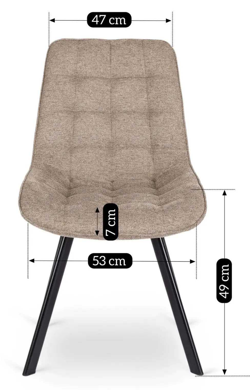 Стул Mebel Elite Rick 2 (Beige/Black)