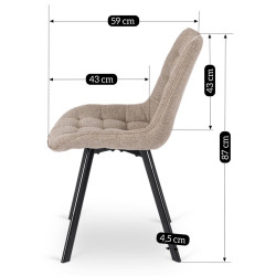 Стул Mebel Elite Rick 2 (Beige/Black) Thumb