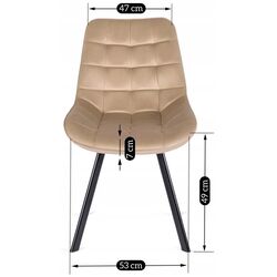 Scaun Mebel Elite Rick (Beige/Golden) Thumb