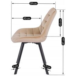 Scaun Mebel Elite Rick (Beige/Golden) Thumb