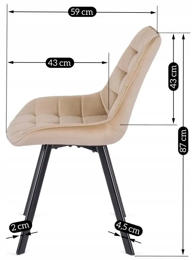 Scaun Mebel Elite Rick (Beige/Golden)