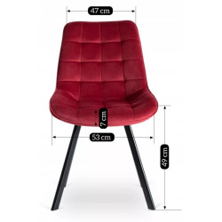 Стул Mebel Elite Rick (Burgundy/Black) Thumb
