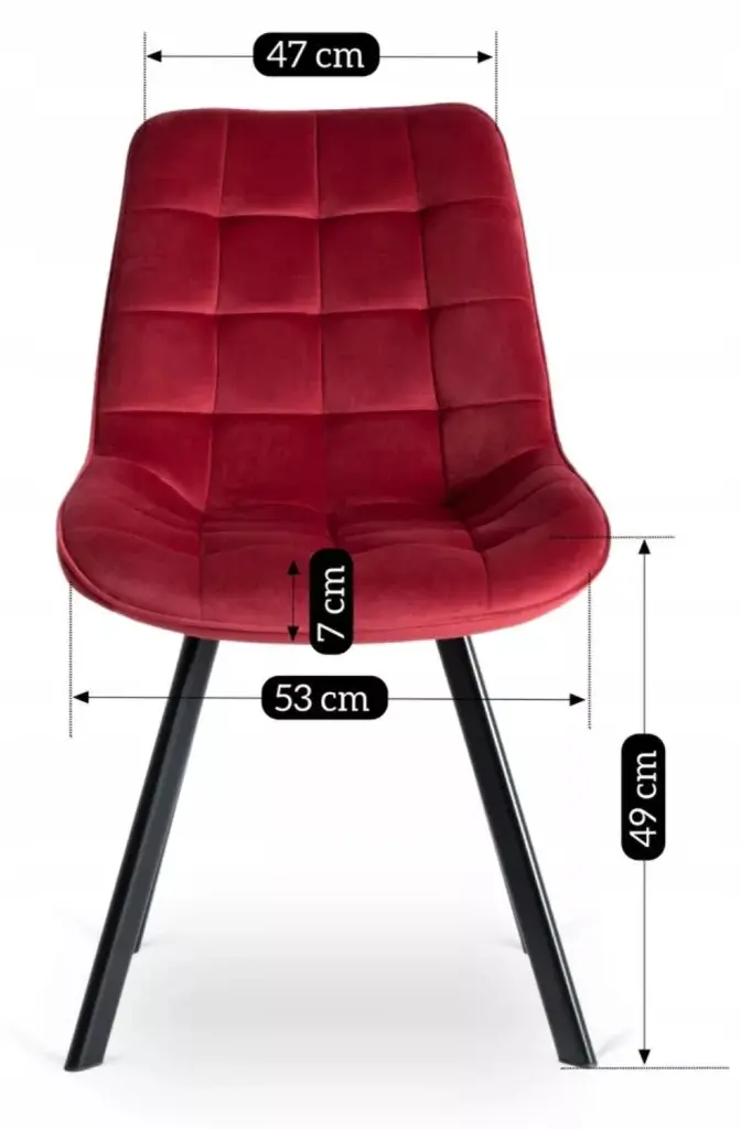 Стул Mebel Elite Rick (Burgundy/Black)