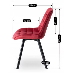 Стул Mebel Elite Rick (Burgundy/Black) Thumb