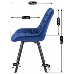 Scaun Mebel Elite Rick (Dark Blue/Black) Thumb