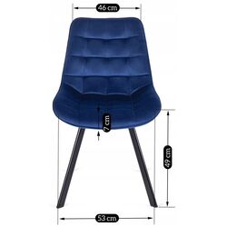 Scaun Mebel Elite Rick (Dark Blue/Black) Thumb